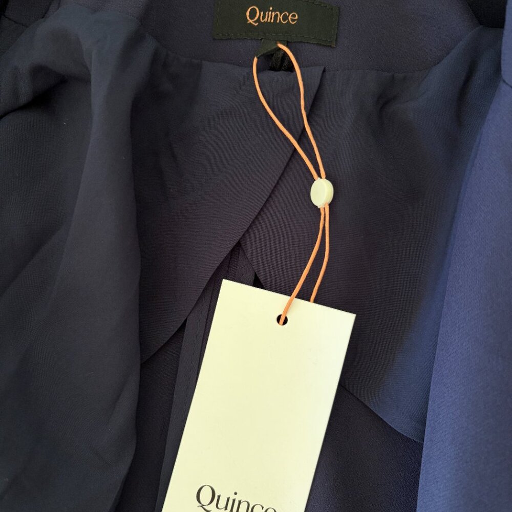 NWT Quince Navy Scuba Single Breasted Convertible Blazer - Picture 7 of 7